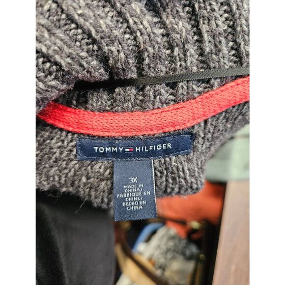 Tommy Hilfiger Gray Chunky Knit Long Sweater Womens size 3X - Picture 5 of 8